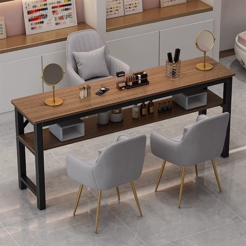 美甲桌椅套装时尚网红简约经济型美甲店桌子日式单双人美甲台
