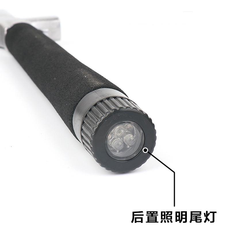 带灯调U型锁锁方向盘可可伸缩破窗带锥71137防盗锁节防脱落装置