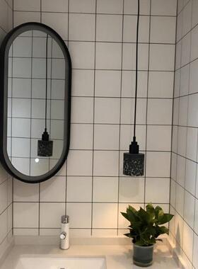 卫生间转斜风水墙角挂镜壁挂可旋转浴室镜洗Bathroom手间边悬侧挂