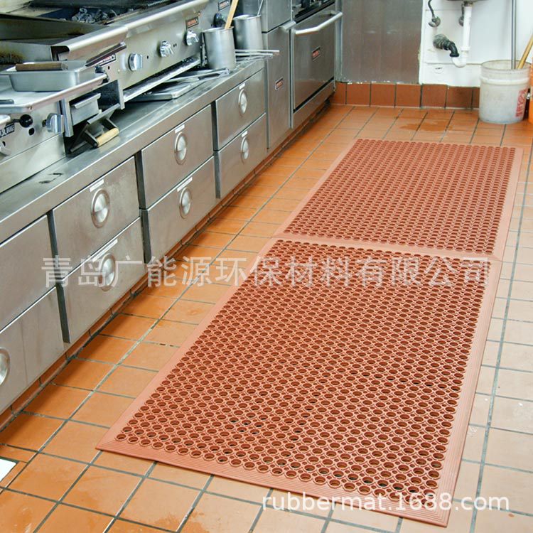 彩色厨房地垫饭店防油脚垫/餐厅耐油易清洁地胶垫子橡胶门垫J