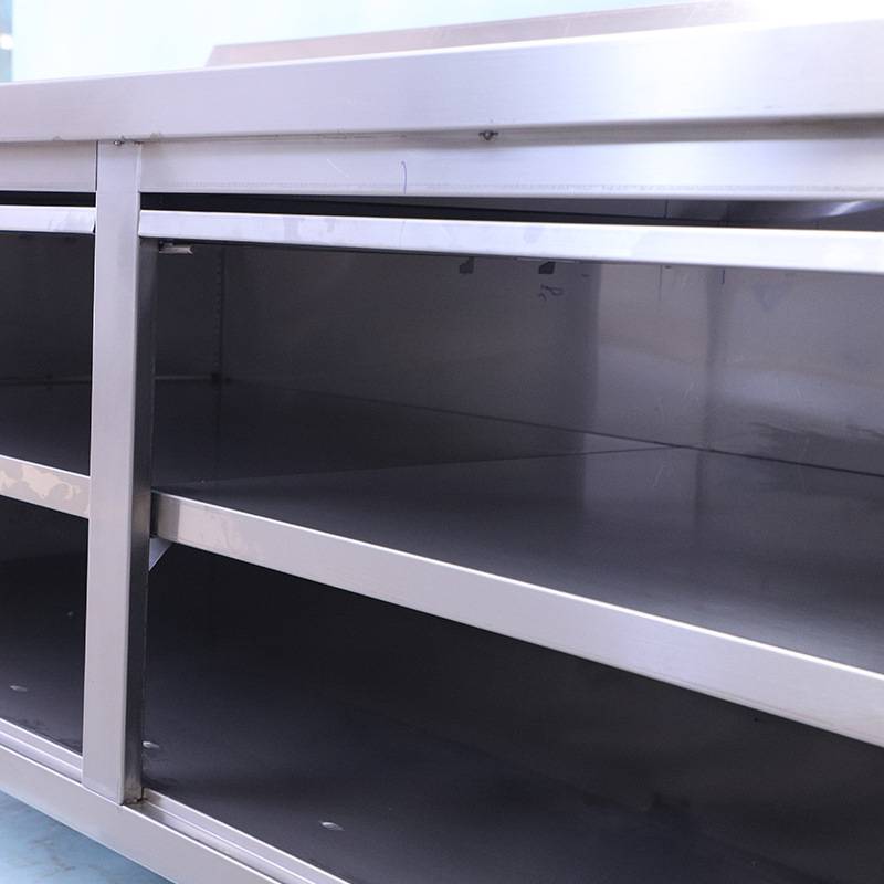 直供加厚不锈钢单通荷台柜工作台 家用桌子打包案板打荷台整理柜