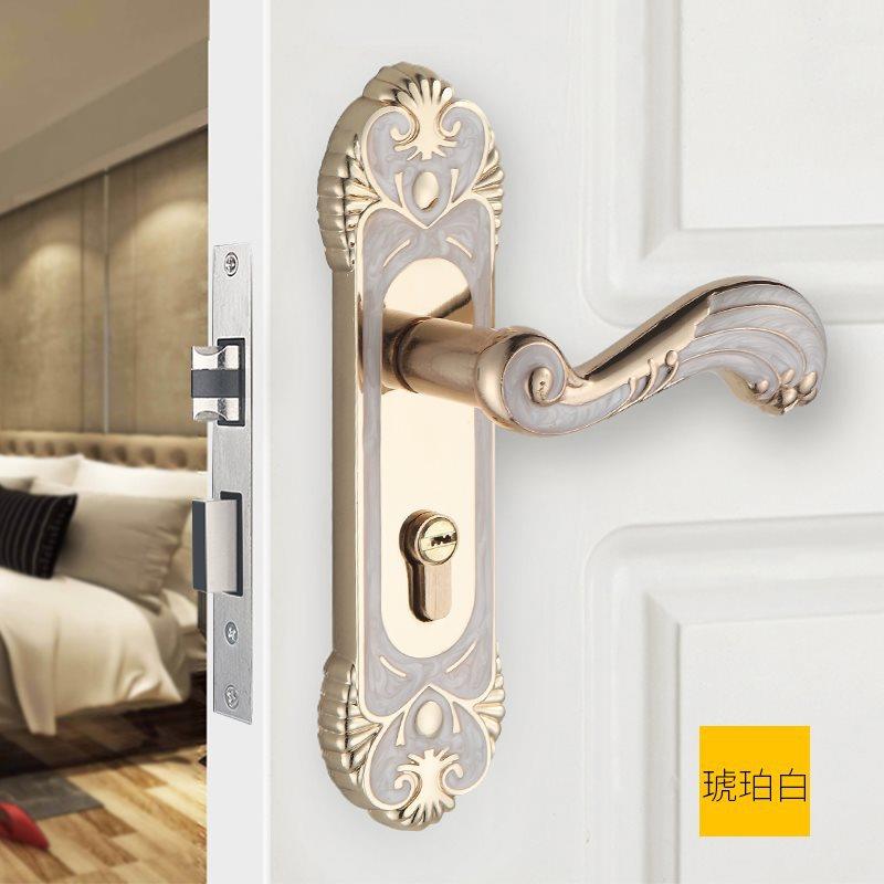 F*门锁室内房门锁卧室简欧式约通用卫静型音锁具5F实木门家用生间