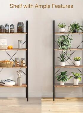 厂室家销金属花架多层储物置物架简RNP直约家用色书架植物架黑铁