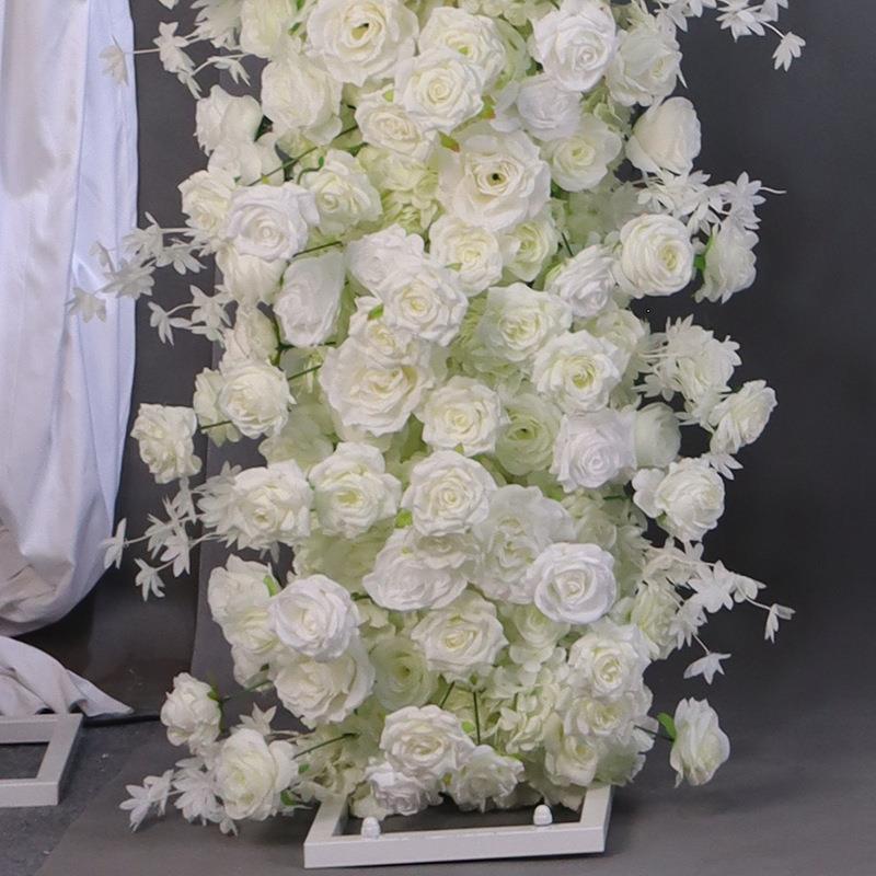 婚庆白色铁婚艺拱ZEU门花架户艺牛角门外婚礼堂布置花花柱结场景