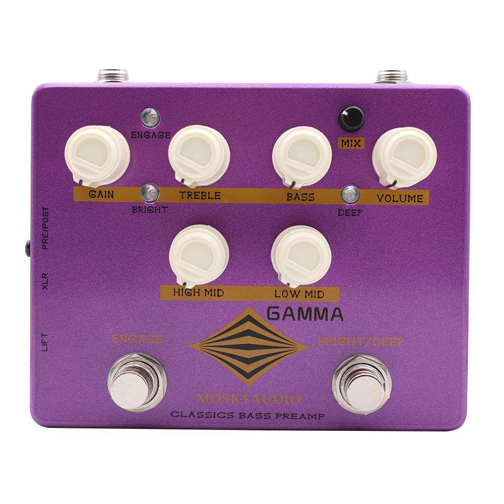 MOSKYAUDIO GAMMA BASS PREAMP 贝斯前级 带DI,AUX,HEADPHONE