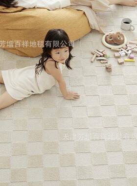 新端兰羊毛地毯客厅奶油色浮雕工耐艺意式简约高轻奢西卧YX730498