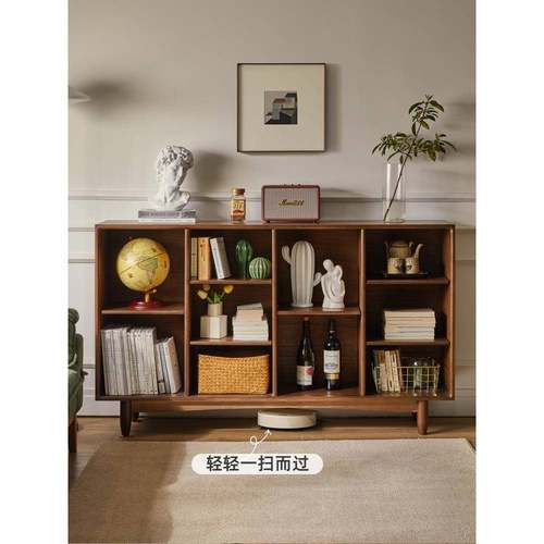 实木自书M7Q99R9Q地柜整墙由组合书架客厅用收纳格家子柜落展示储