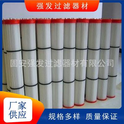 拌站水泥罐仓顶骨除尘BIB石器滤芯灰粉砂喷塑滤筒红色注胶盖加搅