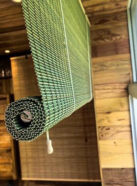 阳台竹遮光装饰隔断室外外户遮阳防水卷帘LCY楼阁酒店书房帘遮阳