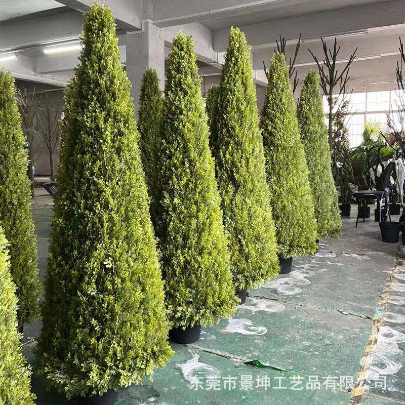 仿真松柏工PNY树造圣诞婚庆仿真人树仿真锥形树婚庆布置源树头厂