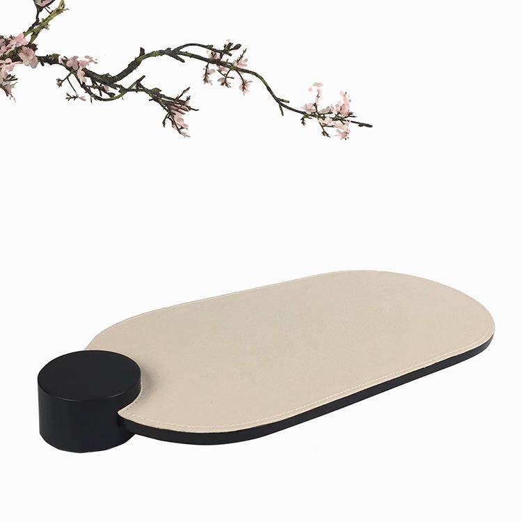 简约现代皮展质托盘摆件样板房酒PHU店书房客收纳摆件托厅盘厅饰