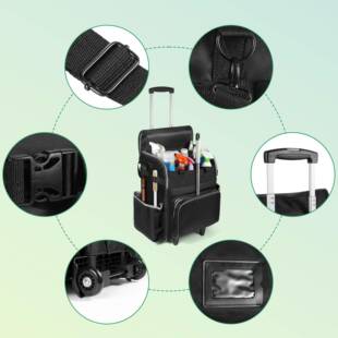 新款便携多功能清洁拉杆车包 洗护工具收纳箱上门服务清洁工具包