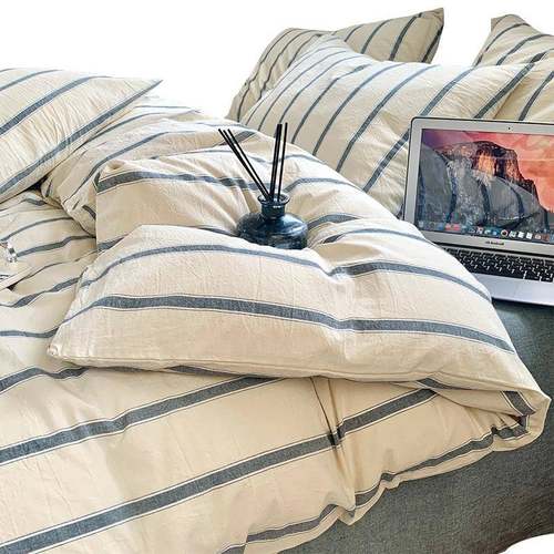 日式水洗棉四件套纯棉棉2025新款床上TYQ全品三被用套宿舍床单件