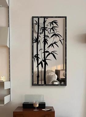 《墨SNZA2023生春》中古风镜子装饰法式中画国风竹子挂竹画卧室桌