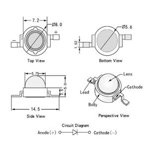 工厂直销镜2503 W仿流明暖白灯高温 260珠LM大功率白光灯珠无品牌