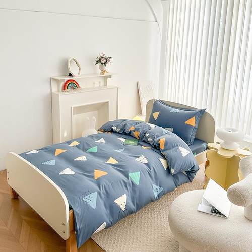 A类1372生宿舍全棉床单款3件套学校学上LOQ下铺套件家用纯三棉四