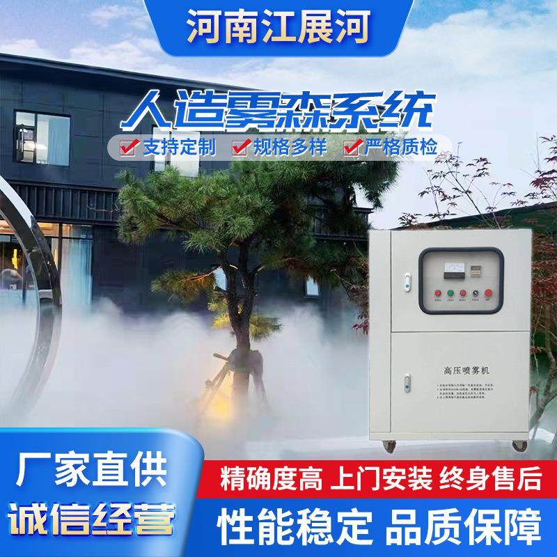 高压雾森系统人造雾主机高压喷雾园林景观除尘雾化降温加湿器设备