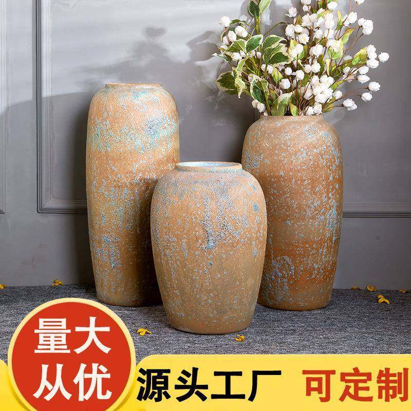 家居装饰设计软装品 陶瓷落地大花瓶 宾馆酒店大摆件 大厅罐子 缸
