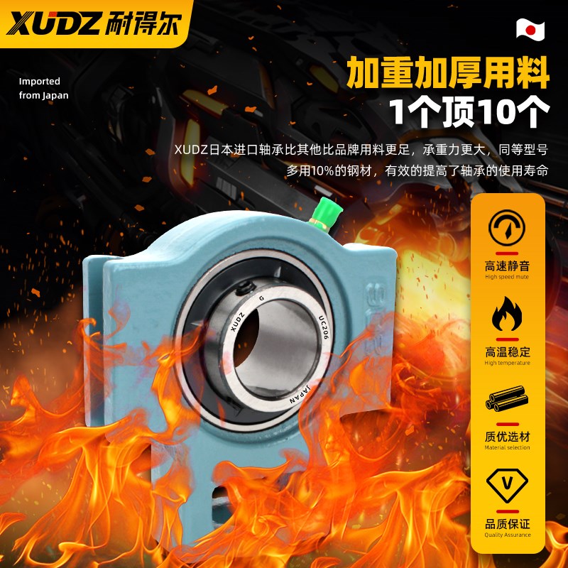 耐高温外球面轴承滑道带座UCT2 2 21 T215 T21 217 218