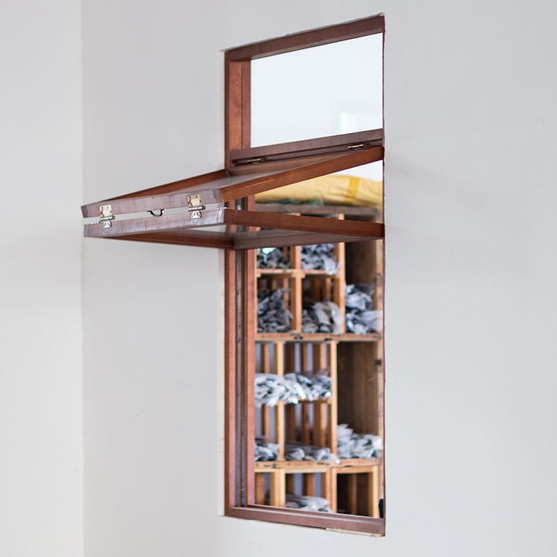 实木窗户定制 上下折叠窗 随意悬停上翻折叠玻璃窗 任意停提拉窗