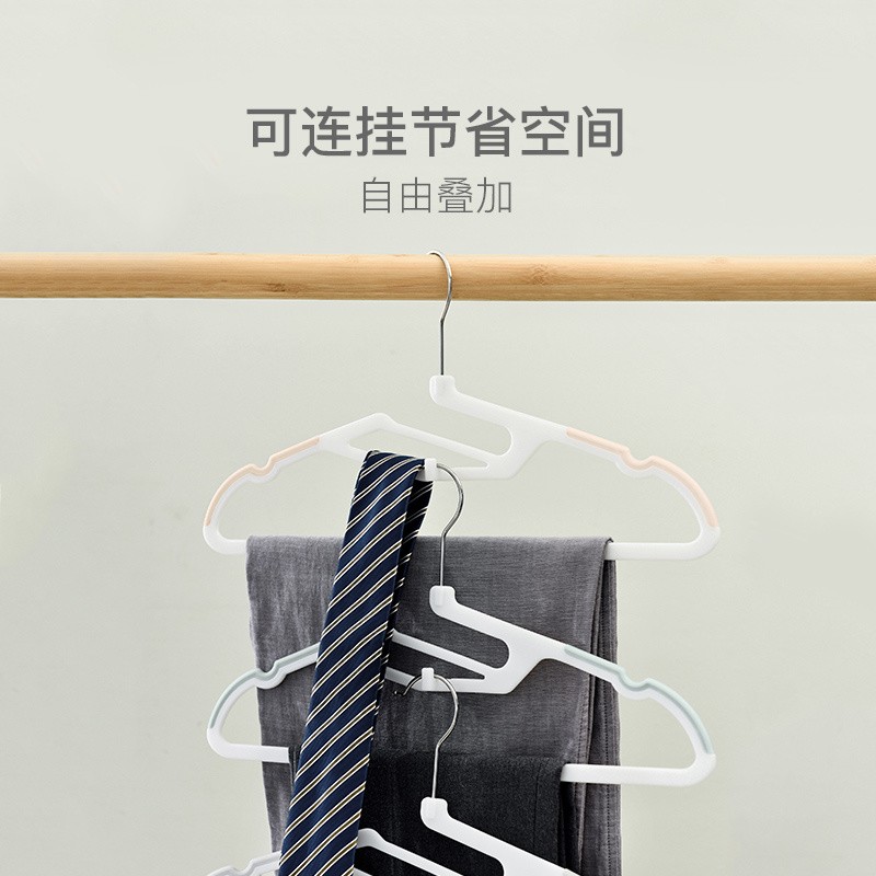 【直接拍】网易严选家用衣架晾衣架挂钩防滑护领10只装多功能衣架