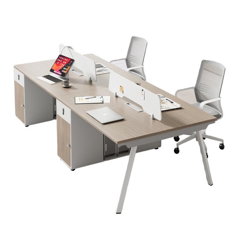 厂促职员办公桌椅简约现桌代四人员工屏风人卡座办公位室家