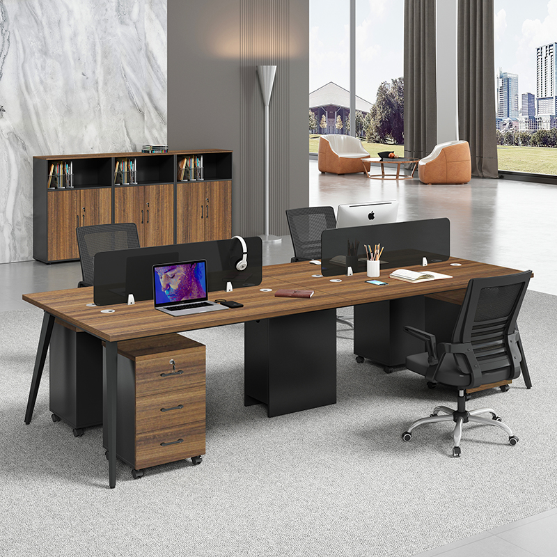 职员办公桌椅人位工业风财务办工作桌员工四人位办公室桌子