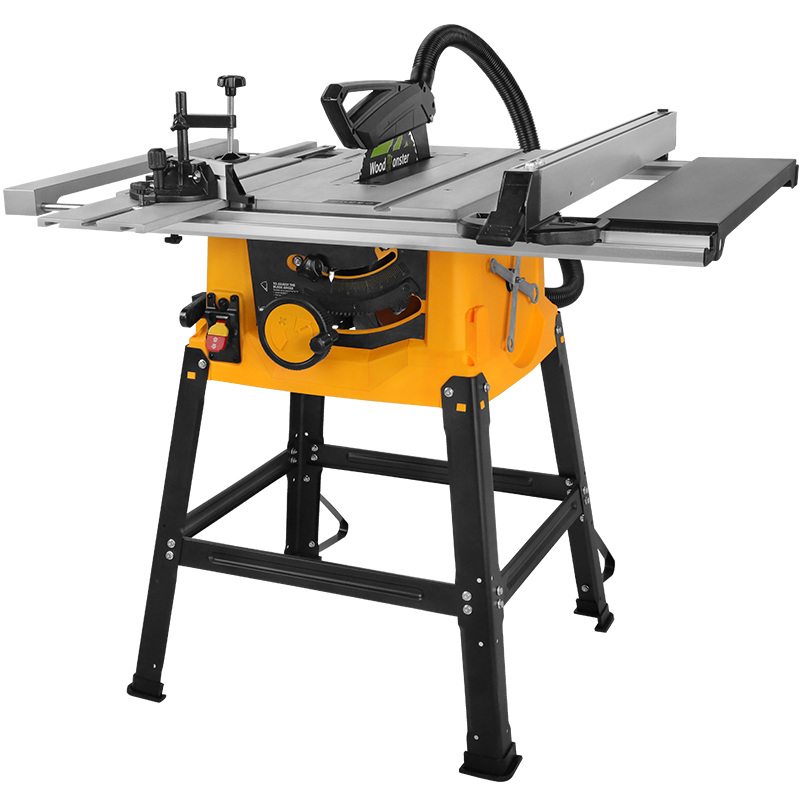 洛克士 10寸多功能木工推台锯台式切割机斜切锯家用裁板无尘锯