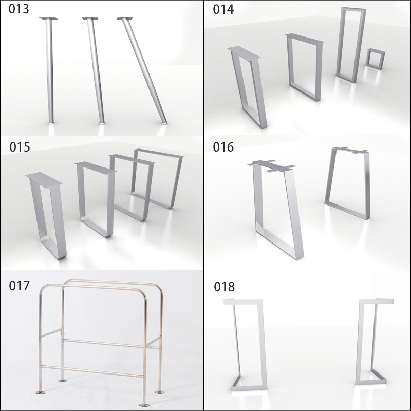 中古风不锈钢书桌餐桌脚办公桌电视柜支架极简吧台脚桌腿支持定制