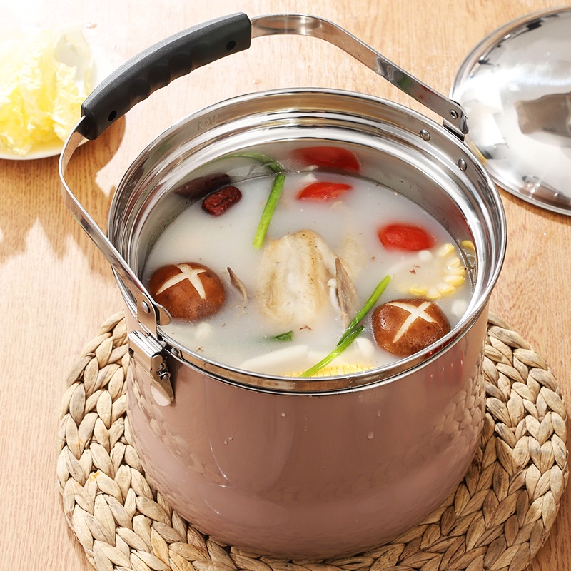 30不锈钢熄停免火再煮锅家用加厚节能保温大容量焖闷烧汤蒸锅79L