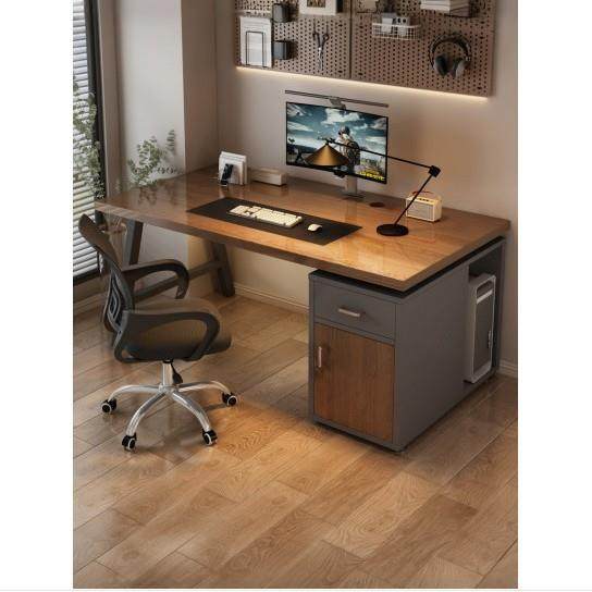 电脑桌台式机带抽屉书桌家用写字台简约现代办公桌椅卧室桌子卡座