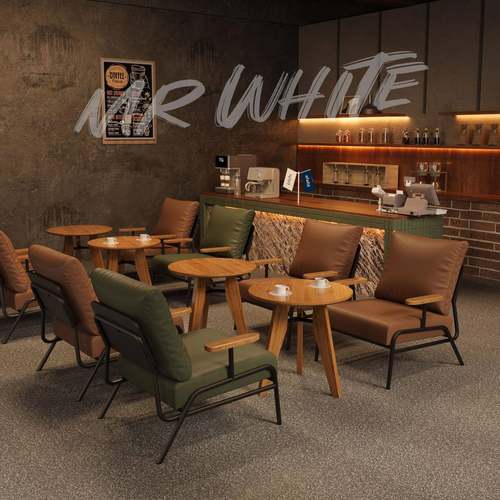 防水皮酒吧沙发咖啡厅桌椅组合奶茶店洽谈成套商用休闲区酒馆卡座