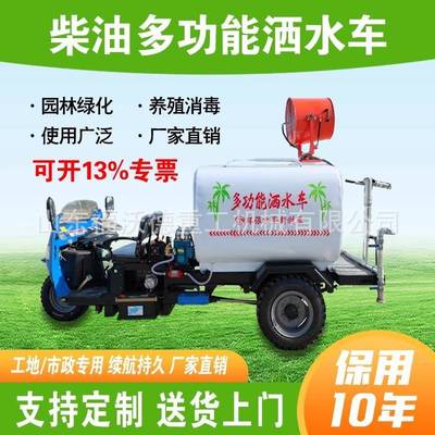 新能源电动三轮洒水车工地用小型雾炮喷洒车厂区小区道路消毒降尘