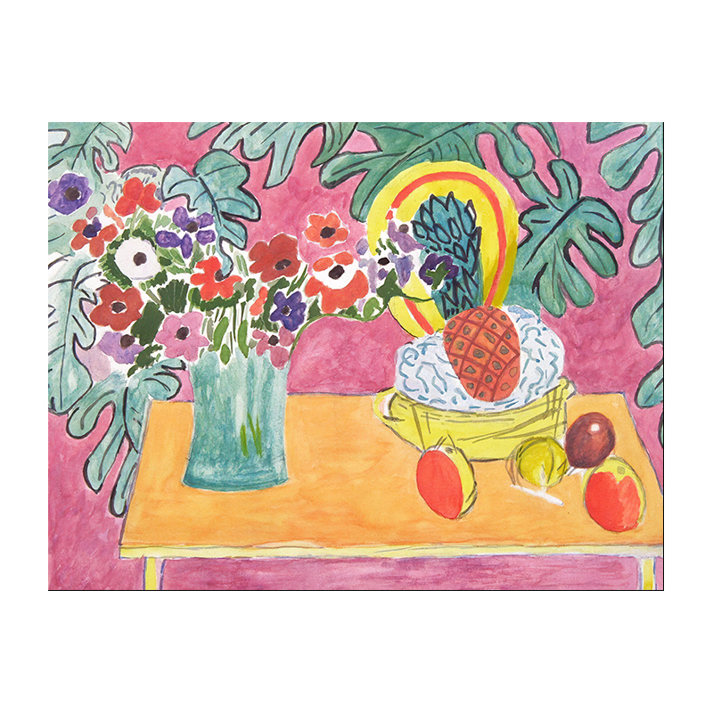 Matisse马蒂斯粉色房子装饰画野兽派抽象画世界名画客厅餐厅卧室