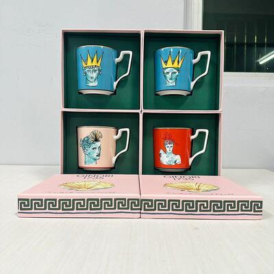 Ginori1735海神之旅海王星蓝色骨瓷马克杯 意大利复古瓷器 咖啡杯