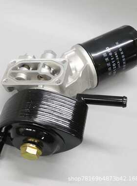 适用五十铃庆铃600P机油滤清器4KH1机油散热器机滤总成机油格总成
