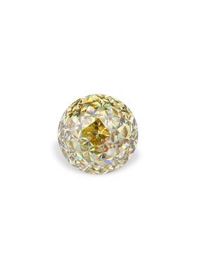 普罗旺珠宝0.8-6克拉裸石深黄色圆形特殊切割莫桑石高级首饰主石