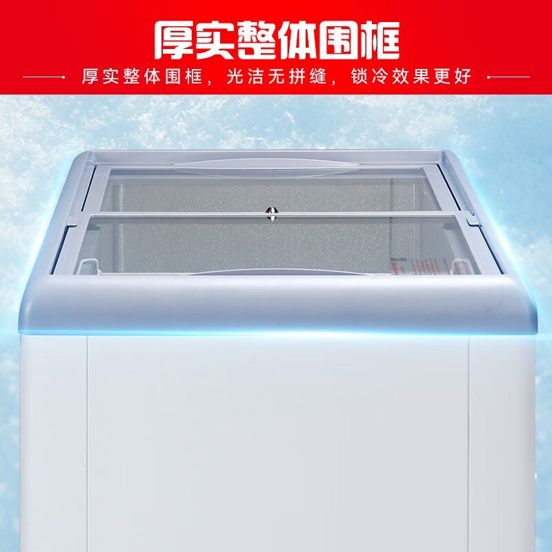 星星冰柜展示柜商用小型183/3B钢化玻璃推拉门雪糕柜冷藏保鲜柜
