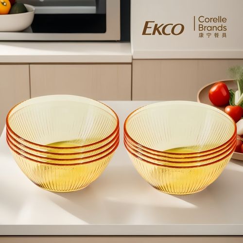 康宁餐具钢化玻璃面碗家用大号汤碗耐热食品级水果蔬菜沙拉碗防摔