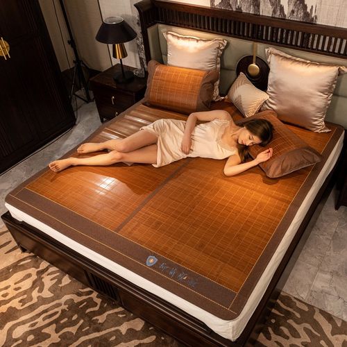 凉席竹席夏天新款天然草席冰丝席学生宿舍单人婴少儿双面空调席子