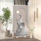 现代奶油风大象屏风隔断客厅实木进门玄关卧室遮挡装 饰可移动座屏