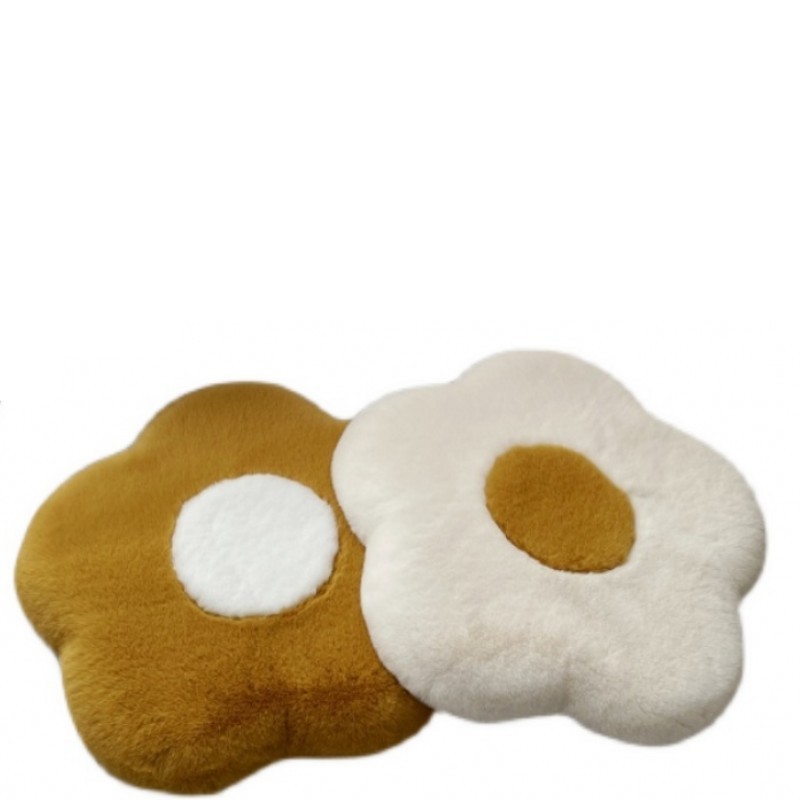 记忆棉椅垫荷包蛋花瓣毛绒坐垫花朵小雏菊椅子屁股垫飘窗装饰垫子