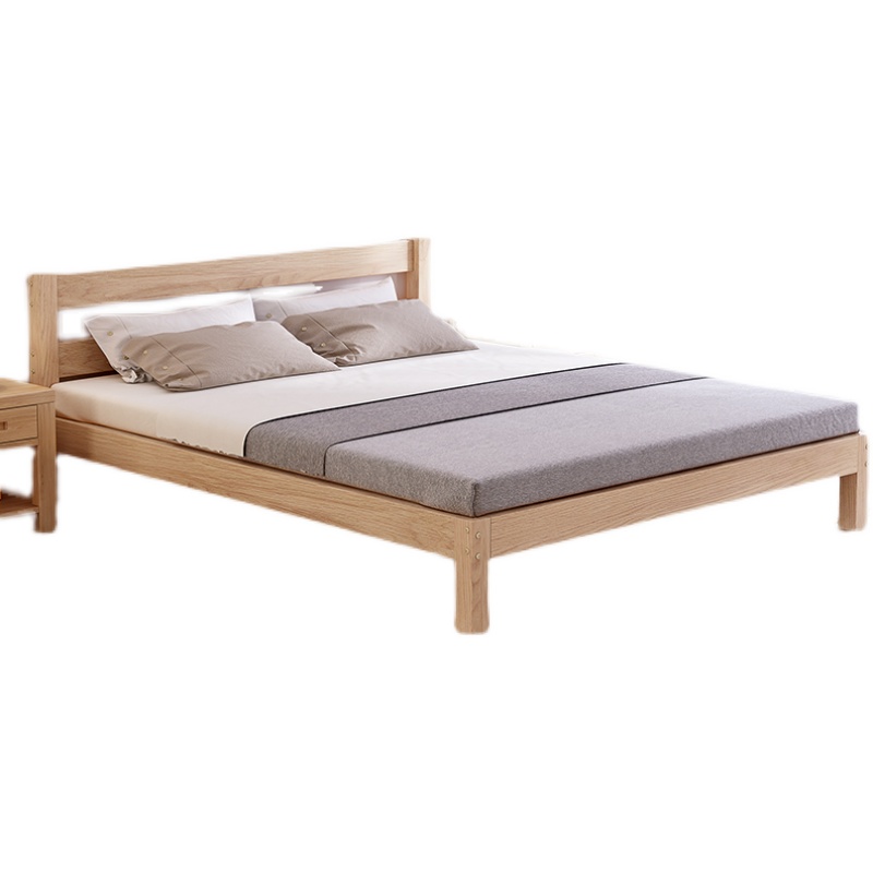 实木床榉木床1.5米1.8米人床1米2童床原木简约现代主卧榉木大床