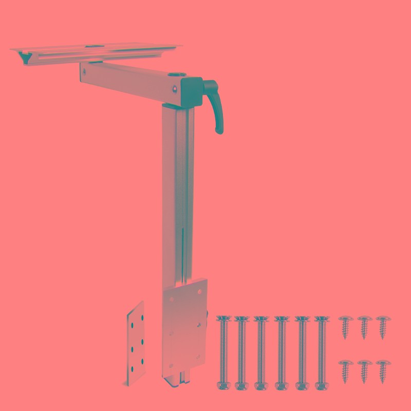 房车改装游艇活动旋转桌脚可拆卸桌腿桌架加宽桌面隐藏抽拔式桌腿