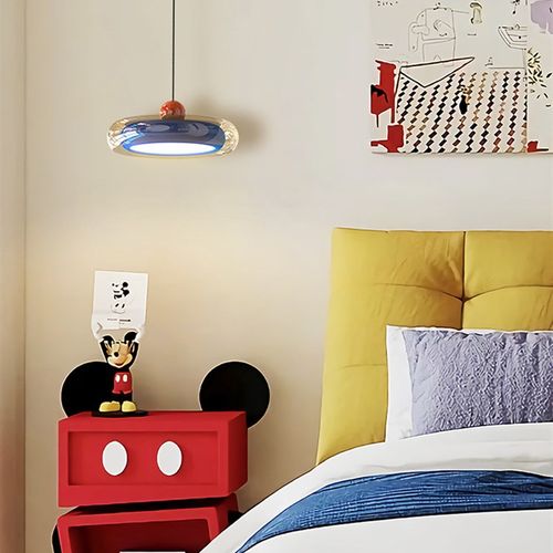 包安装床头吊灯包豪斯卧室吊线灯法式奶油风儿童房灯孟菲斯书房灯