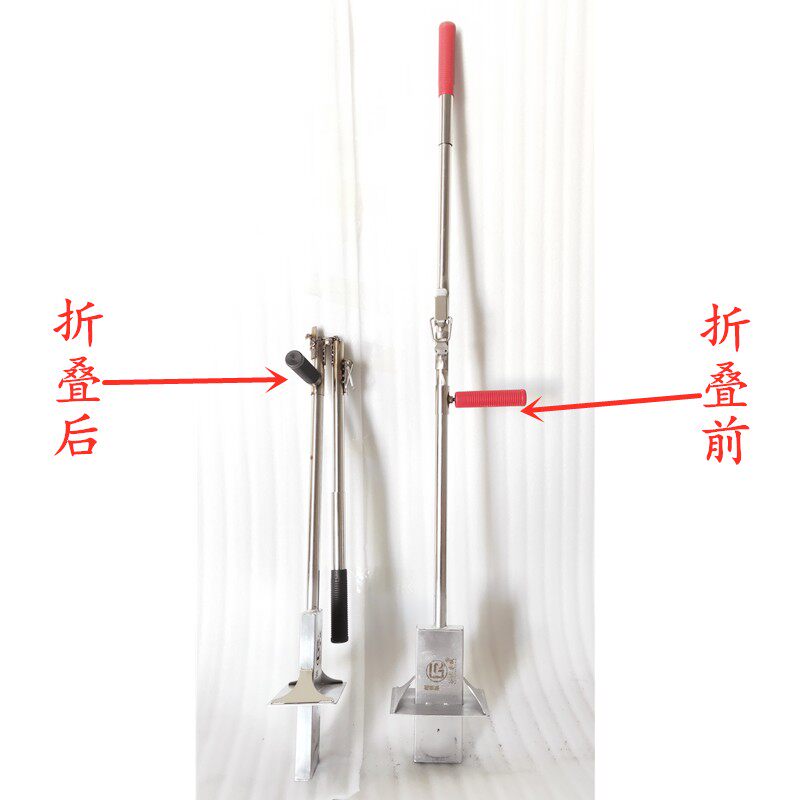 强磁吸铁石磁铁铝膜折叠式抽拉型拾铁器手动式除铁器自动脱落碎铁