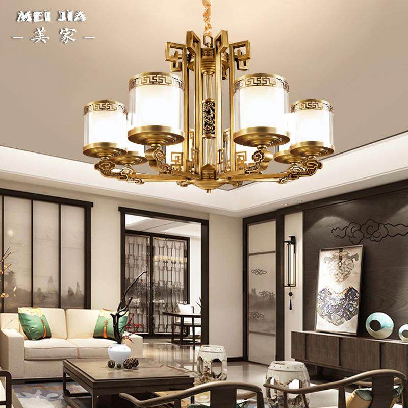 中式大气客厅全铜吊灯别墅大厅餐厅门前吊灯复式楼梯书房房间灯具,鲜花速递/花卉仿真/绿植园艺,割草机/草坪机,淘宝优惠券,粉丝福利购,淘宝优惠卷