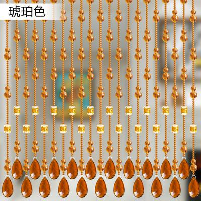 葫芦水晶珠帘卧室门帘洗手间打孔过挂帘玄关屏风红道网装饰隔断免