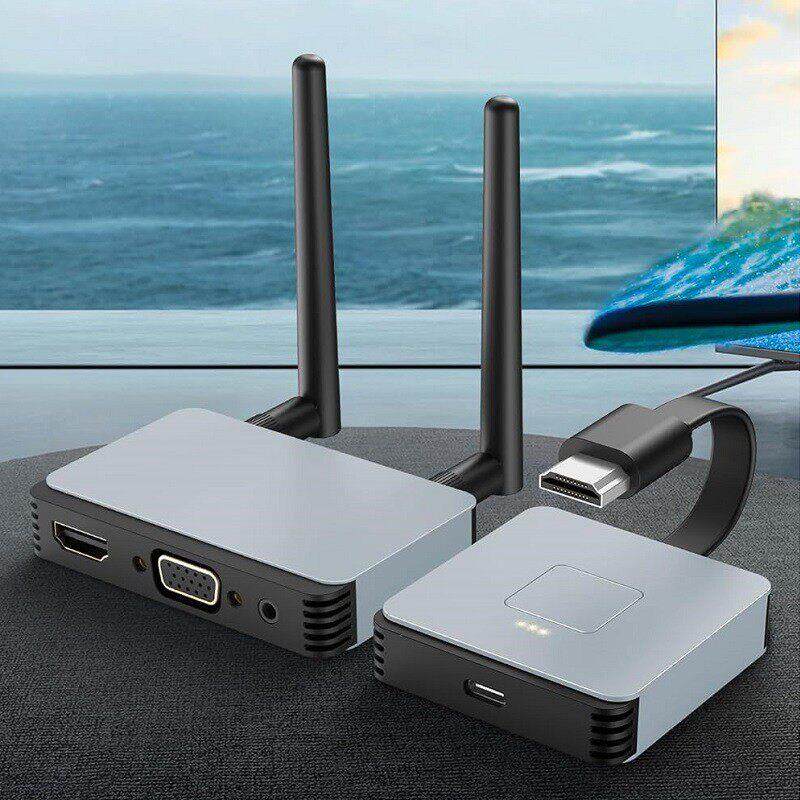 R1B企业级无线HDMI电脑投屏器免布线无需驱动工业级50米同屏器