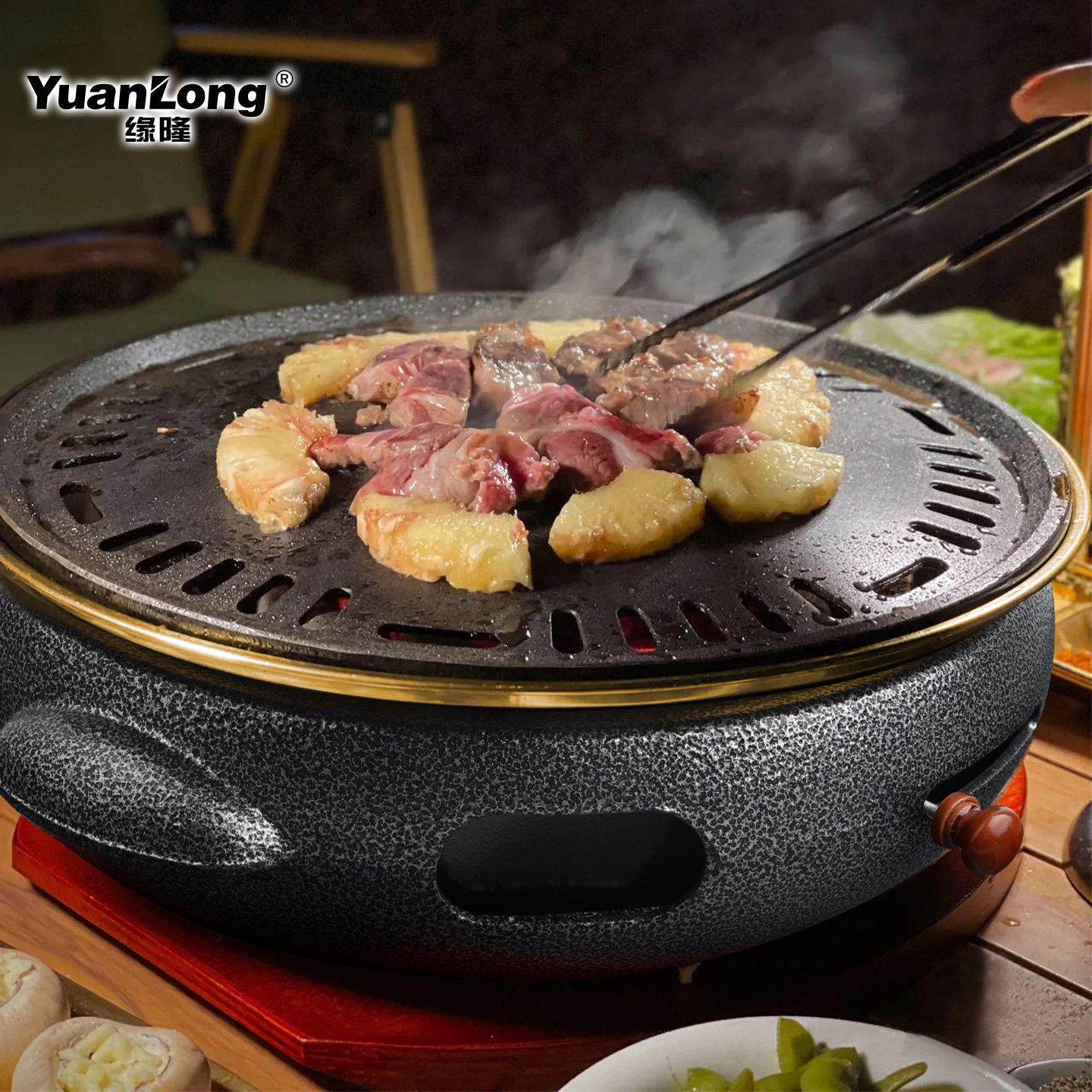 韩烧烤炉式用肉烤炉子户外炭火烤炉商家用烤肉店铸铁铸铁碳烤特厚
